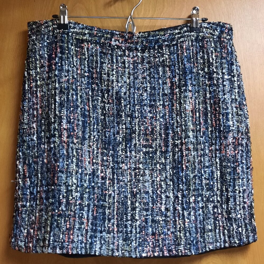 Skirt, Lea & Viola Tweed Mini Skirt with Metallic Threads & Sequins